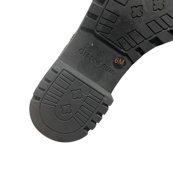 Gianni Bini Black Glitter Lace-Up Women’s Boots Size 6M - Picture 3 of 5